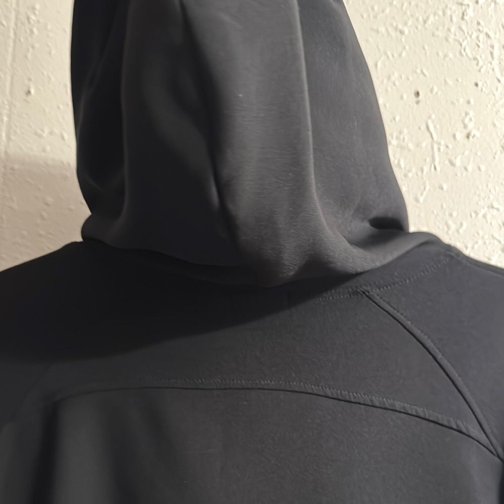 Elegant Black Bomber Zip Up Sweater - Picture 5 of 6